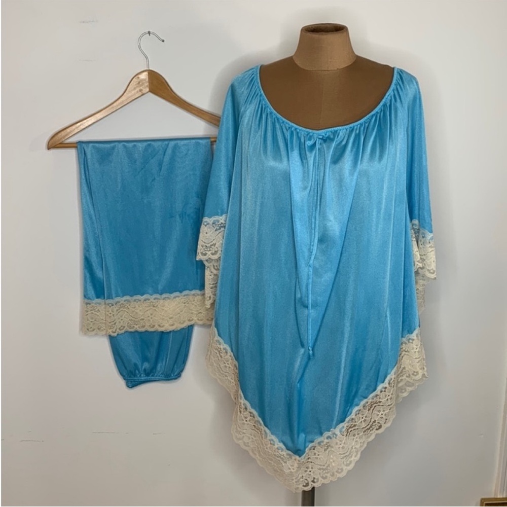 Satin and Lace Vintage Pajamas or Loungewear